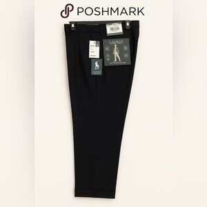 Lauren Ralph Lauren Classic Fit Ultra-flex Wool Navy Dress Pants